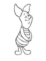 A coloring page of winnie the pooh - piglet